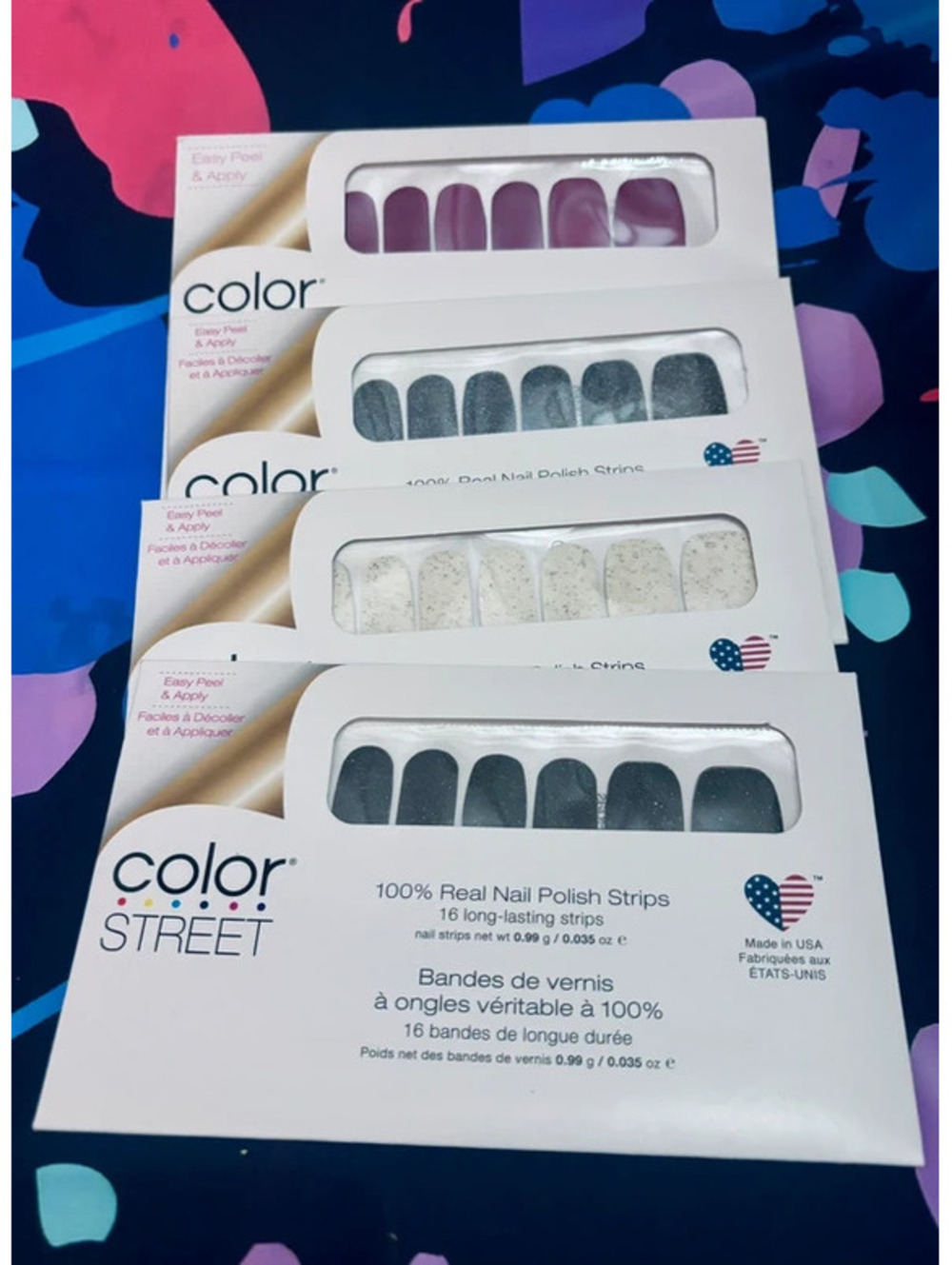 4 NEW Color Street Nail Polish Strips Sets